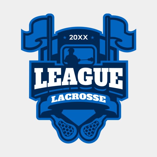 League Lacrosse Logo Template Thumbnail